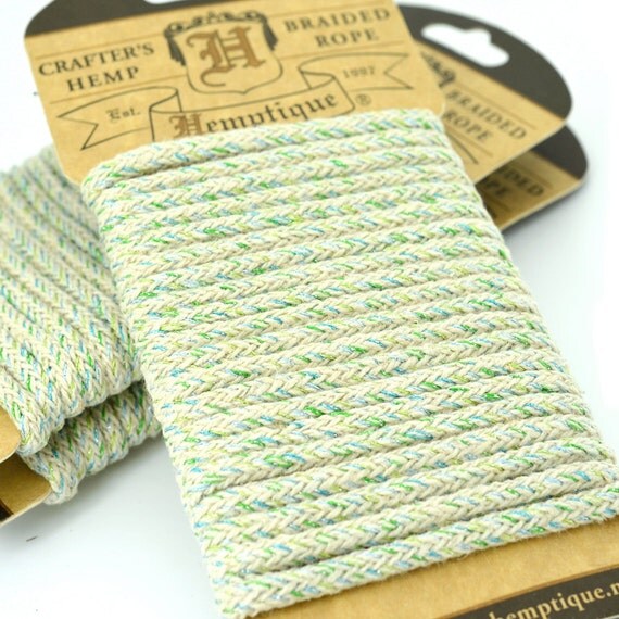 Glitter Hemp Rope 4mm Braided Rope Craft Rope by HempBeadery