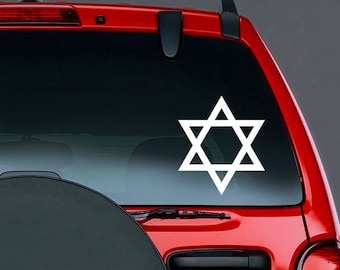 Jewish Star of David Vinyl CAR DECAL Judaism Sticker