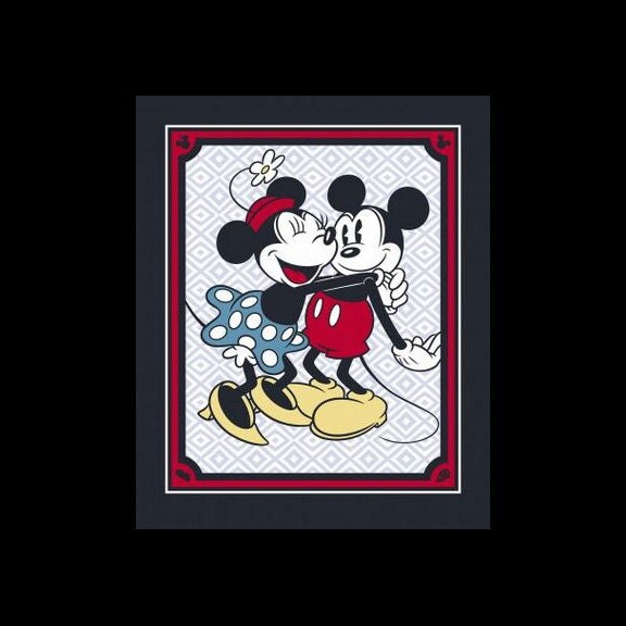Mickey & Minnie Mouse Fabric Panel 36 x 45 by younghopper on Etsy