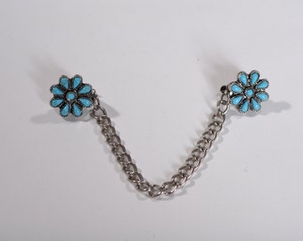 Vintage 1950s Sweater Clip Guard - 1960s Turquoise - Southwestern Fashions