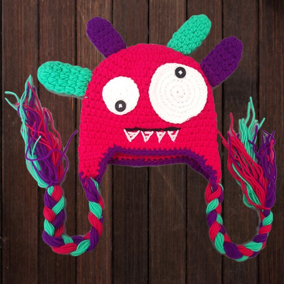 Girl Monster Hat Monster High Ear Flap Hat by LittleMissPrim