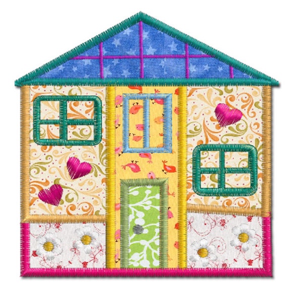 Cottage House 5 Applique Machine Embroidery by