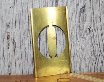 Brass Stencil, Letter O or Number 0 Zero, Vintage Metal Stencil