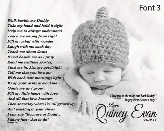 Items similar to New Daddy Father's Day Gift from Baby-Personalized ...