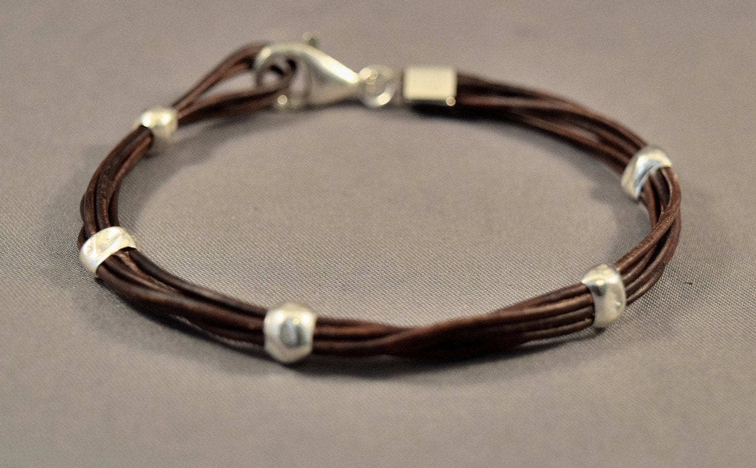 Leather BraceletWomen BraceletFriendship BraceletBrown