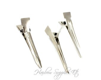 SINGLE Prong Alligator Clips 1-3/4 inches (45 mm) Alligator Hair Clips, Alligator Clips Bows, Hair Clip, Hair Clippies, Hair Bow Clips