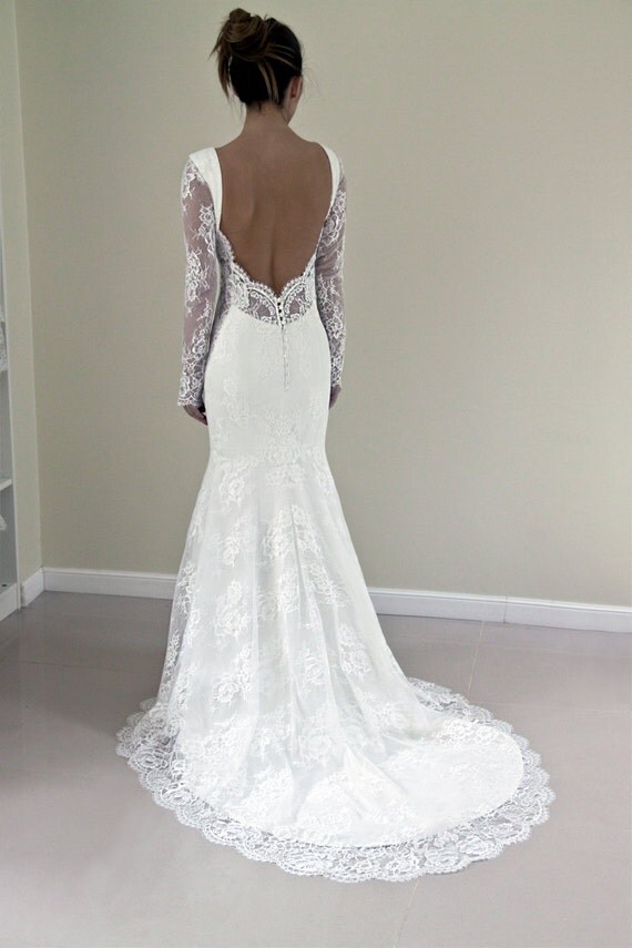 Lace Wedding  Dress  Custom  Made  Wedding  Dress  by PolinaIvanova