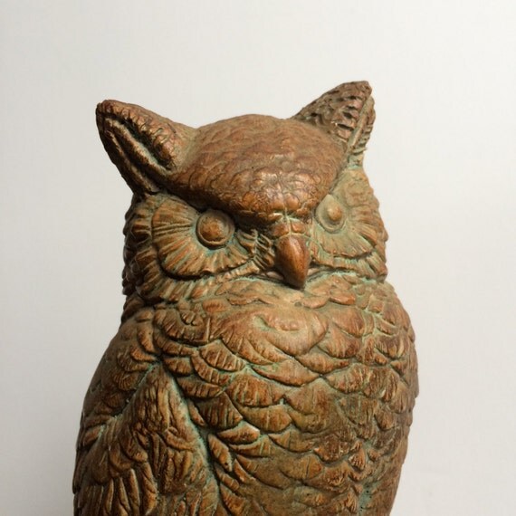 resin owl statue