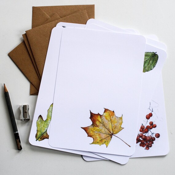 Leaves & Trees Letter Writing Set Illustrated Writing Paper