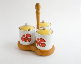 Vintage Condiment Serving Set Relish Pots New Trends Japan Kitschy Kitchen