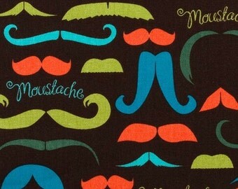 It's a Moustache - Cotton Quilting - BTY