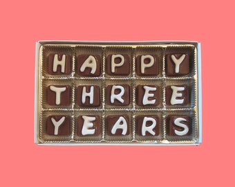 Happy 1 Year Large Milk Chocolate Letters First  by 