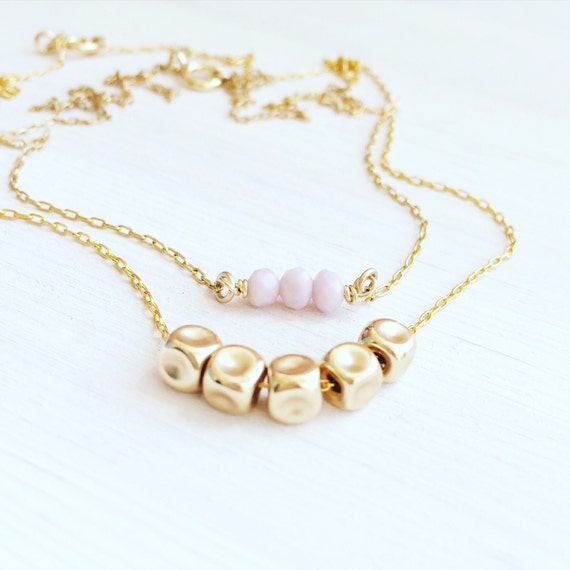 Boho necklace bohemain jewelry Gold layered Necklace set by LirLir