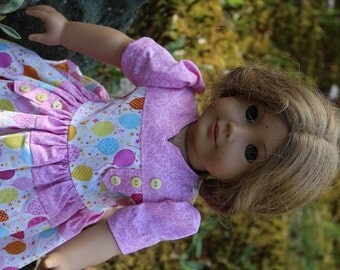 Vintage 1940s Birthday Party dress - fit 18 inch dolls like the American Girl Doll