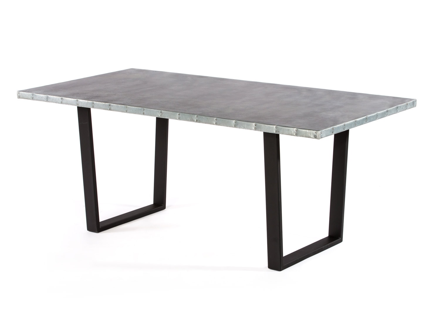 Zinc Table Zinc Dining Table The Trenton Zinc Dining Table