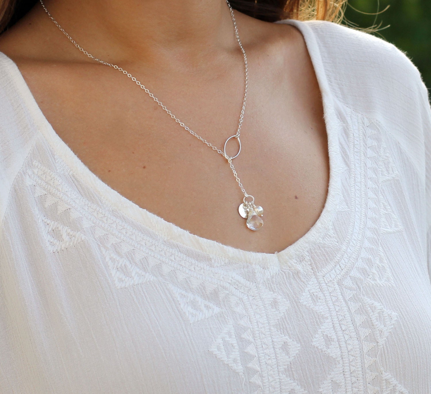 Personalized Mothers Necklace Initial Necklace Bridal by CVennell