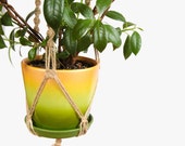 32 inches NATURAL JUTE Macrame Plant Pot Hanger - Kitchen Window Decor - Gift Idea - Cinnamon jute - 3mm Cord Hanging Planter 32 inches NATURAL JUTE Macrame Plant Pot Hanger - Kitchen Window Decor - Gift Idea - Cinnamon jute - 3mm Cord Hanging Planter