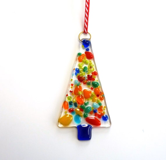 christmas ornament fused glass fir tree decoration bright christmas ornament fused glass fir tree decoration bright