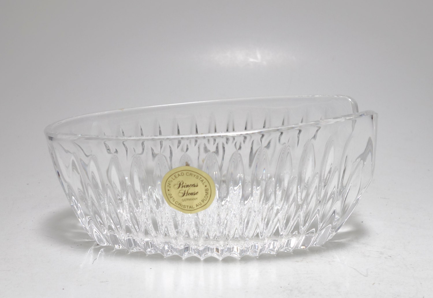 Vintage Princess House Lead Crystal Spoon Rest Crystal Spoon