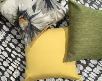 Yellow Pillow Cover Solid Pillow Decorative Pillow Throw Pillow Cover Accent Cushion Cover 26x26 24x24 22x22 20x20 18x18 16x16