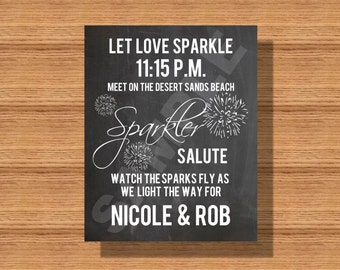 Chalkboard Wedding Sparker Send Off Sign, Printable Sparkler Send Off Sign, Sparkler Salute Sign, Sparkler Send Off Printable, Wedding Sign