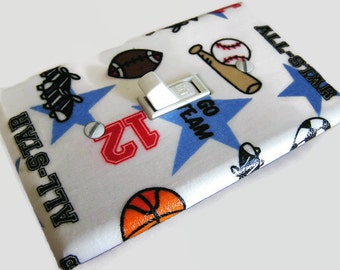 SPORTS ALL-STAR Light Switch Cover Plate Switchplate Sports Decor