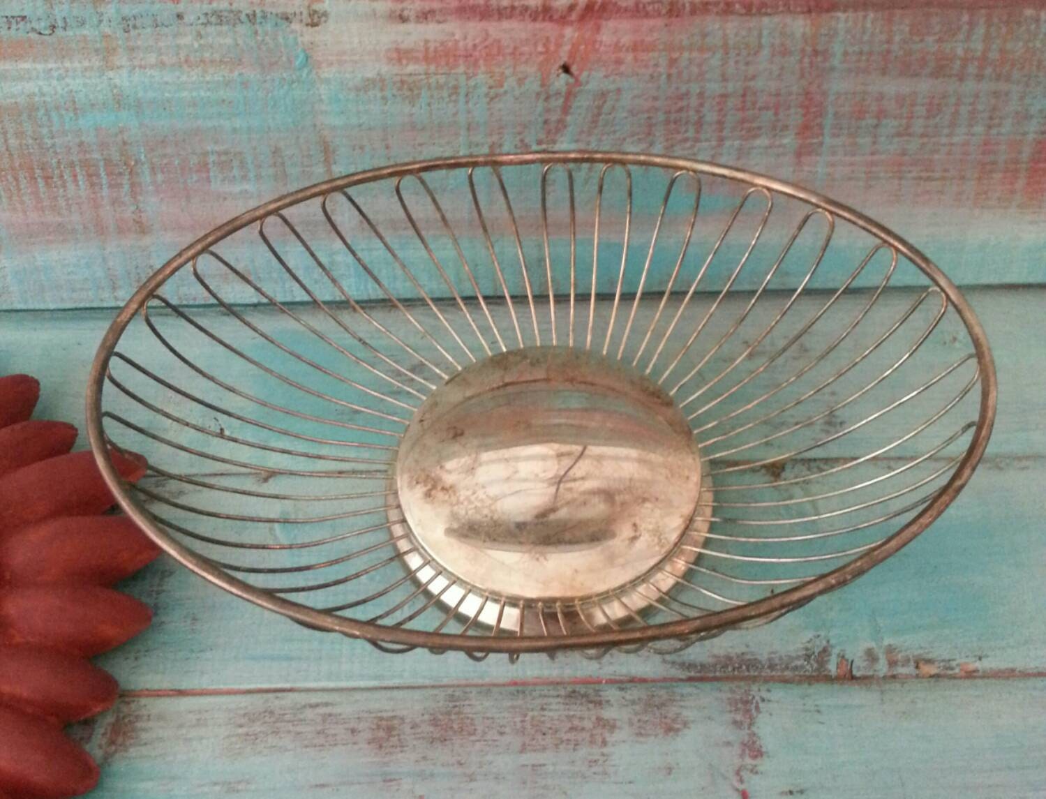 Vintage Wire Basket Wire Bread Basket by CreativelyAbleBelle