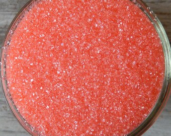 Sprinkles, 3 oz - Coral Sanding Sugar - For Cupcakes - Cake Pops - Cookies - Dipped Pretzels - Ice Cream - Cakes - Coral Edible Desserts