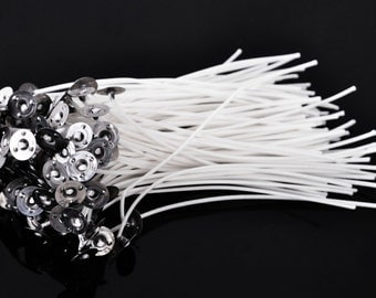 Candle Wicks-8"-cotton Core-Pretabbed-25 EA,