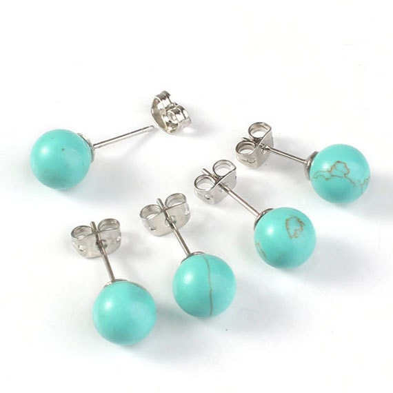 Turquoise Earring Studs Turquoise Stud Turquoise Earrings