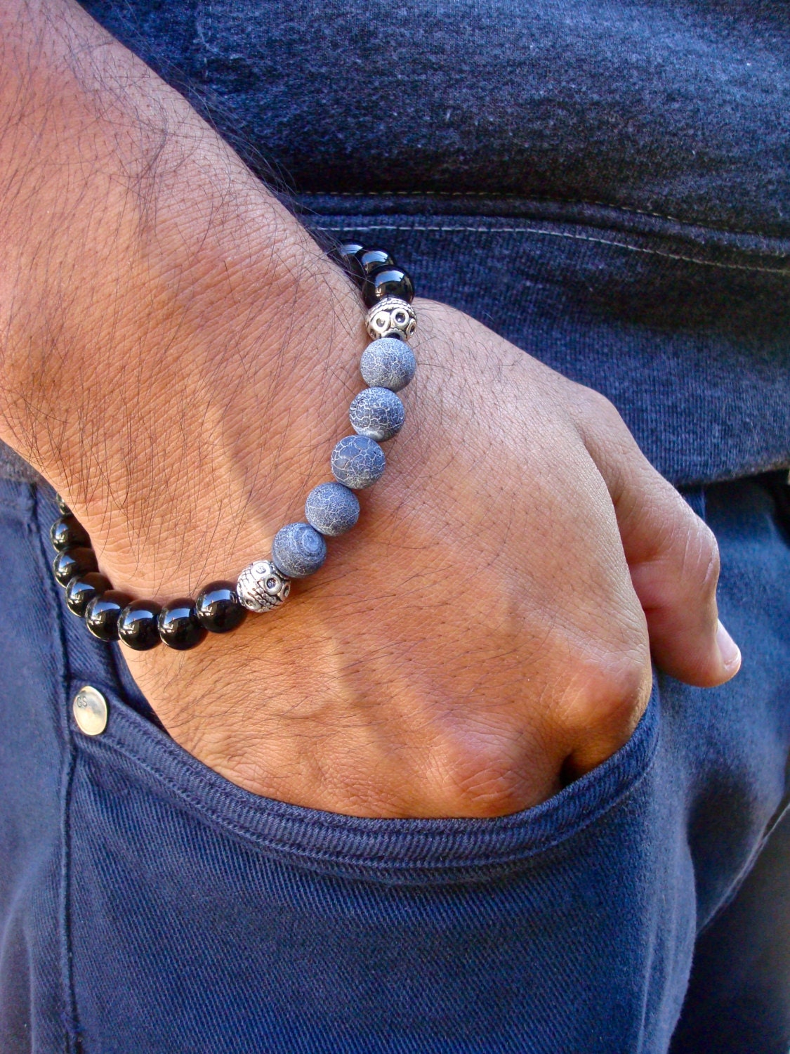 Men's Spiritual Healing Love Protection Bracelet With