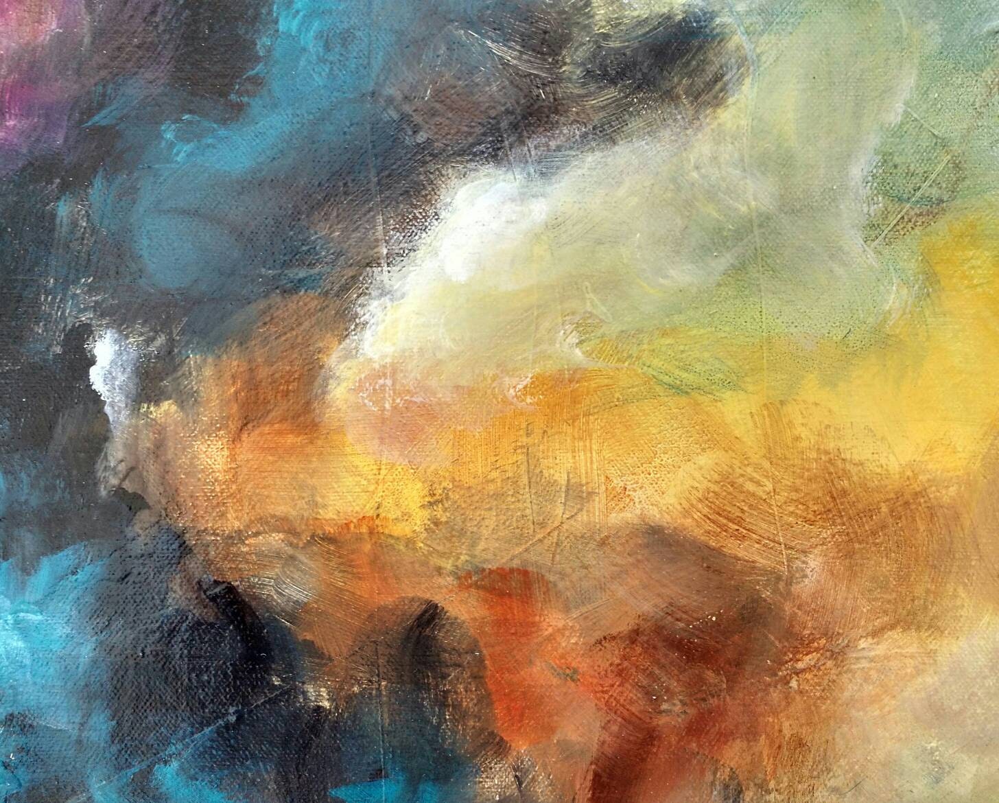 Original Abstract Painting Huge Painting Multicolored