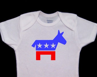 Littlest Democrat Funny Political Baby Onesie Bodysuit