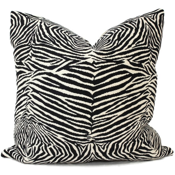 Decorative Zebra Pillow Cover Square Eurosham 20x20 Accent