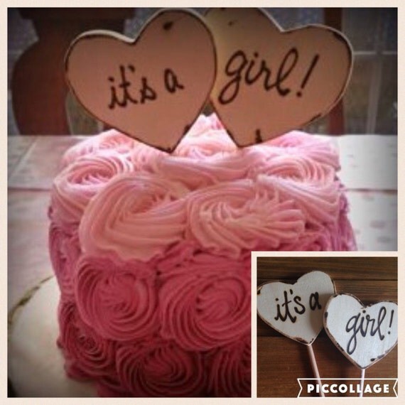 Baby Shower Cake Toppers Its A Girl Boy Wood Baby Shower Cake Toppers Its A Girl Boy Wood