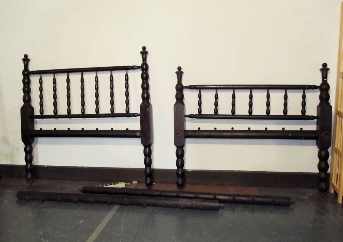 Antique Rope Bed Full Size Sacking Bed Headboard Footboard Sausage