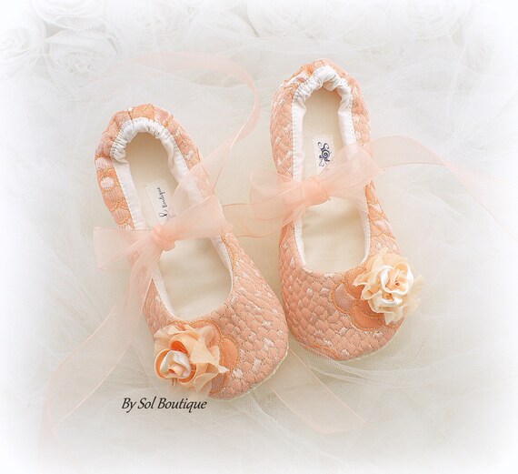 peach ballerina shoes