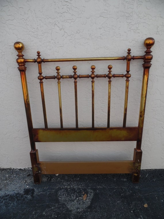 WOODBE BRASS / Twin Size Wood Headboard Painted To Resemble