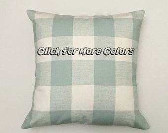 Buffalo Check Pillow Cover, Grey Pillows, Navy Blue Throw Pillow, Gray Accent Pillow Cover, Ecru, Red, Black Checked Modern Pillow