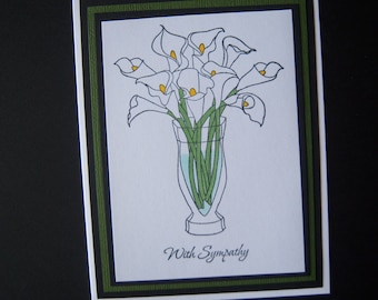 Calla Lilies Sympathy Card