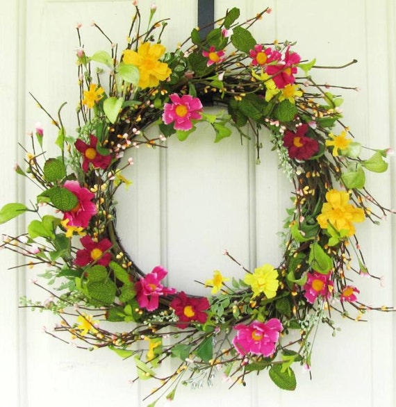 Ready To Ship Summer Wreath STORM DOOR Wreath by Designawreath