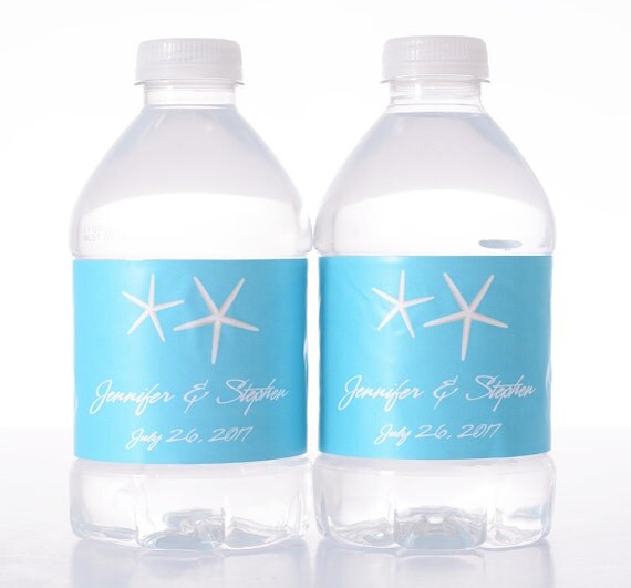 Beach Wedding Decor - 30 Wedding Water Bottle Labels - Need a different quantity? Click on the "choose total" tab to see all pricing Il_570xn