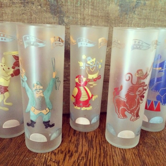 libbey circus glasses