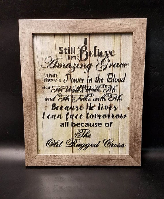 Amazing Grace Religious Home Decor I Still by NewWaySigns