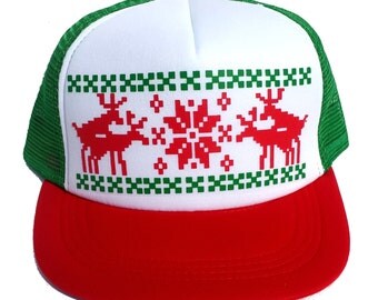 Ugly Christmas Sweater Party RWG Snapback Mesh Trucker Hat Cap Humping Reindeer …