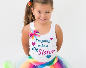 I'm Going to be a Big Sister Personalized Shirt Big Sister Gift Big Sister Outfit Announcement Shirt Matching Sibling Baby Shower Shirt