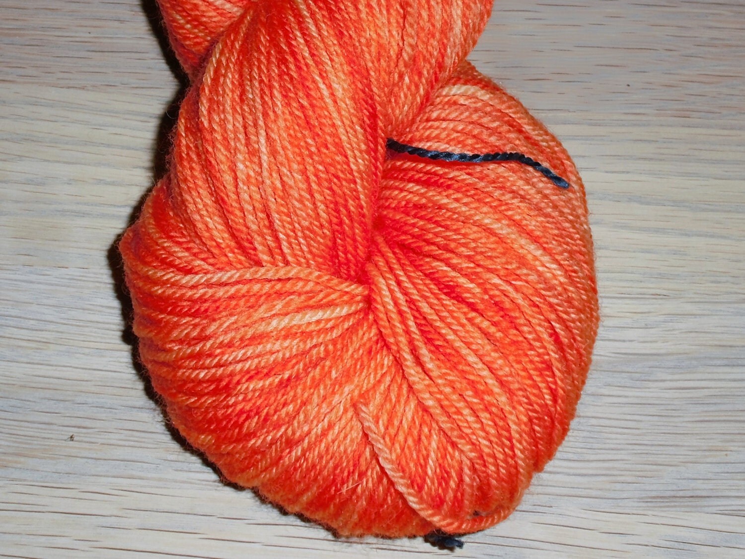 Orange Superwash Merino Yarn Orange Hand Dyed Yarn DK