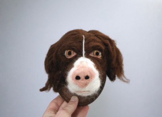 Customized Wool Felt, Needle-Felted Pet Plaque