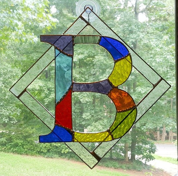 Stained Glass Initial Letter B By Jpglass On Etsy