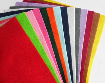 Felt sheets, pack 14 pieces, size 23x29cm